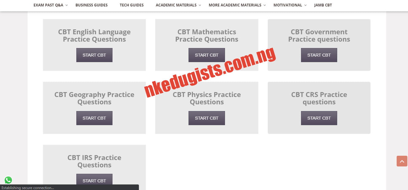 Jamb Online CBT Practice