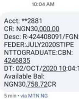 Npower Stipends Payment