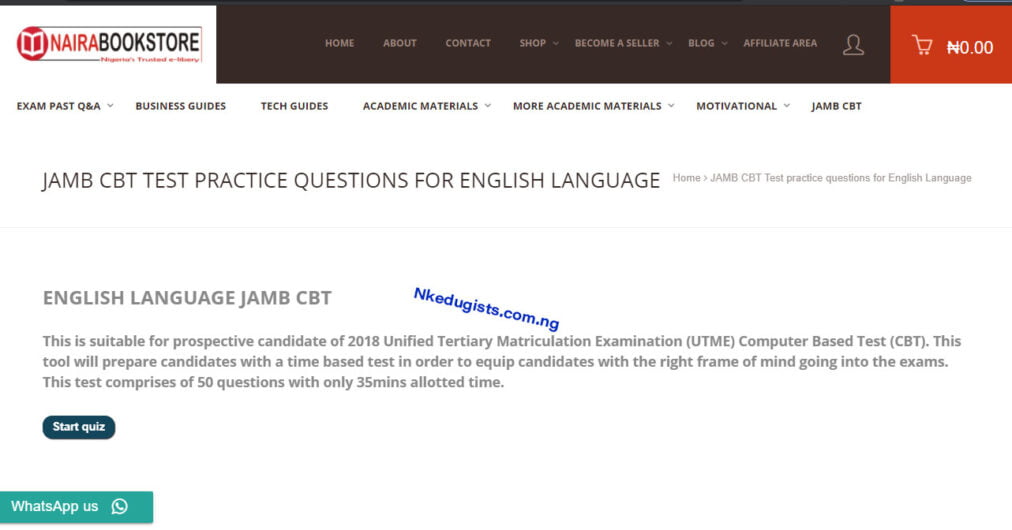 jamb Online Cbt Test