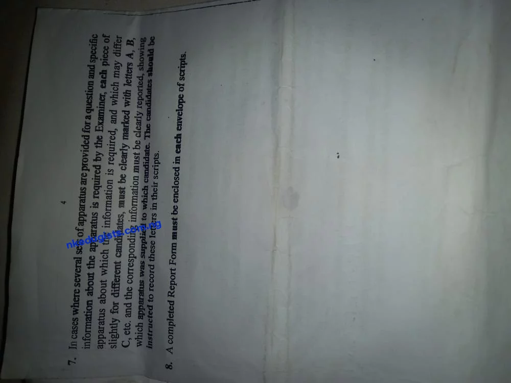 2021 Waec Physics Practical Specimen