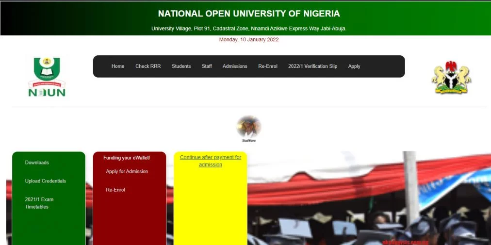 Simple Way To Generate Noun RRR Number And Re-Print Admission Letter national open university of nigeria courses