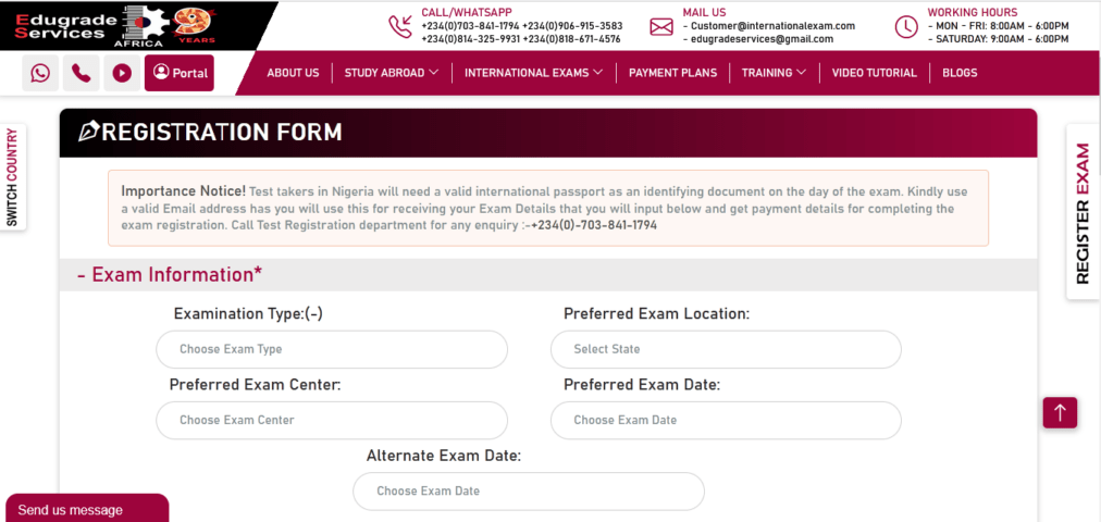 IELTS Registration