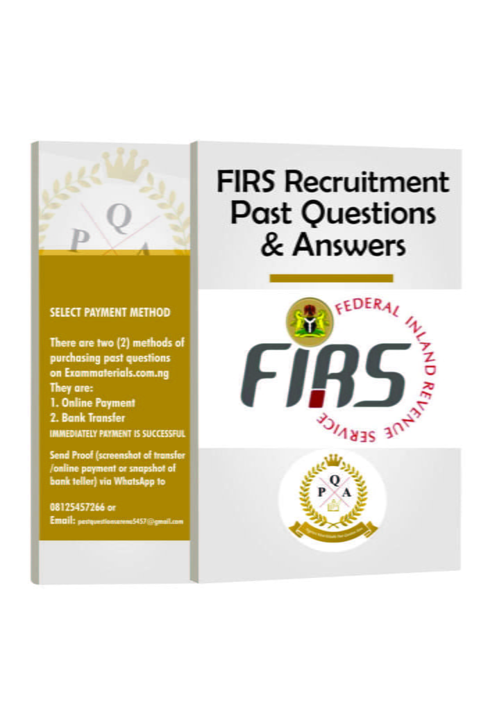 FIRS Recruitment Exam Past Questions