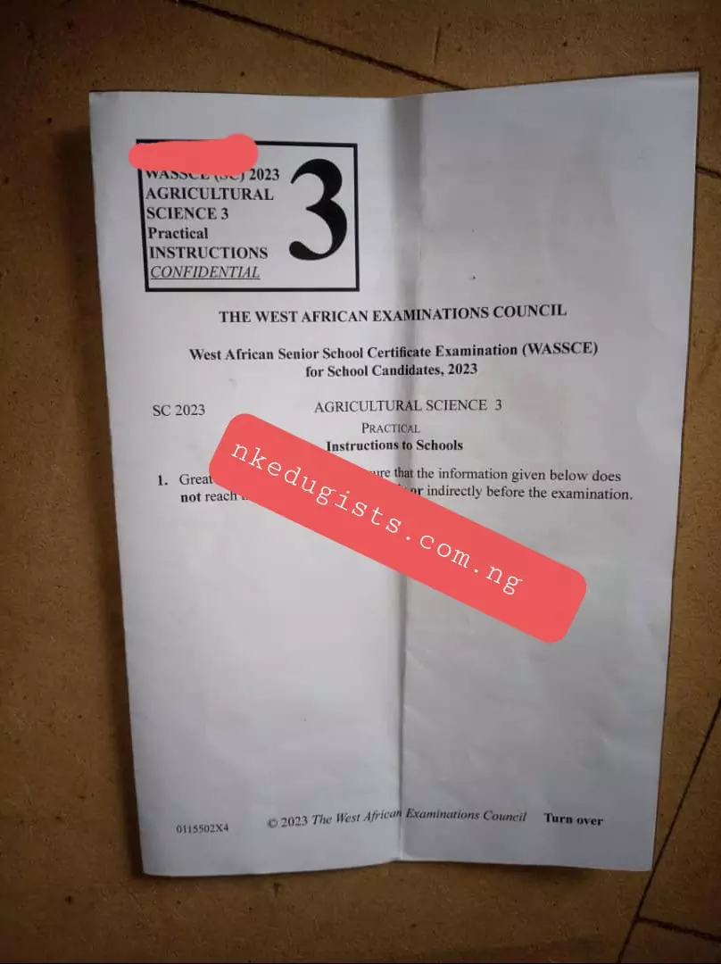 2023 WAEC AGRIC PRACTICAL ANSWERS 2023 WAEC AGRIC PRACTICAL ANSWERS