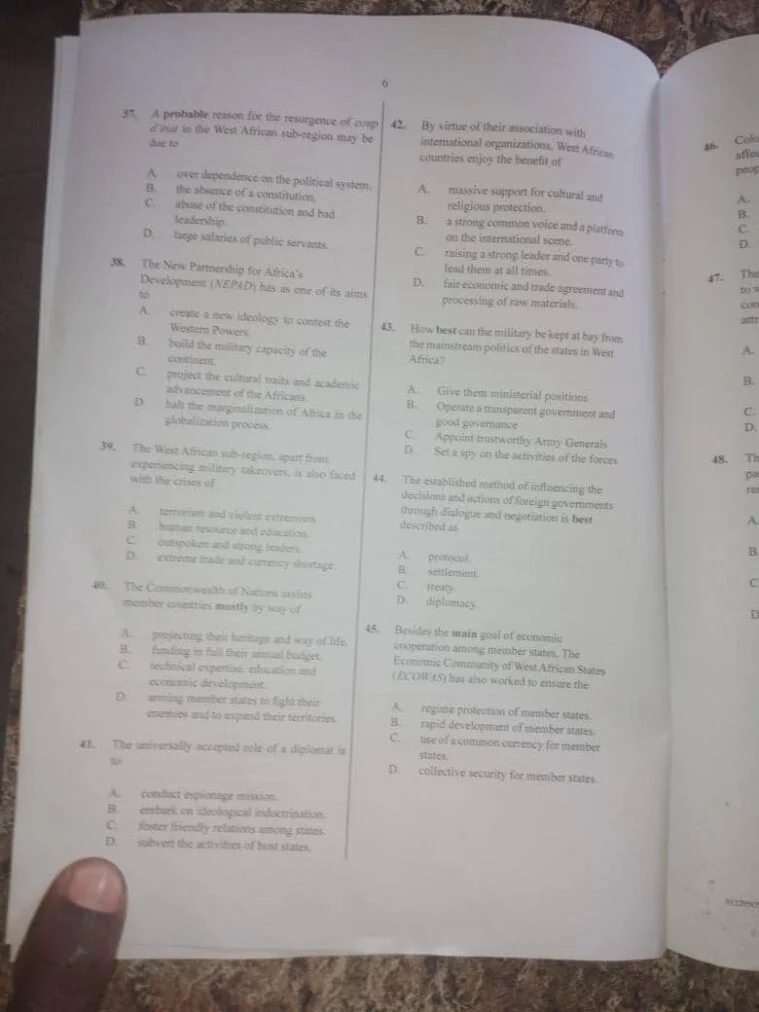 Free 2023 Waec GCE Government Questions and Answers Free 2023 Waec GCE Government Questions and Answers